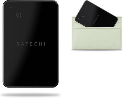 Satechi FindAll Wallet Card with Find My, Wallet Tracker Card with Left Behind Notification, Sound Alert and Wireless Charging, Works with iPhone, iPad, Mac – Black