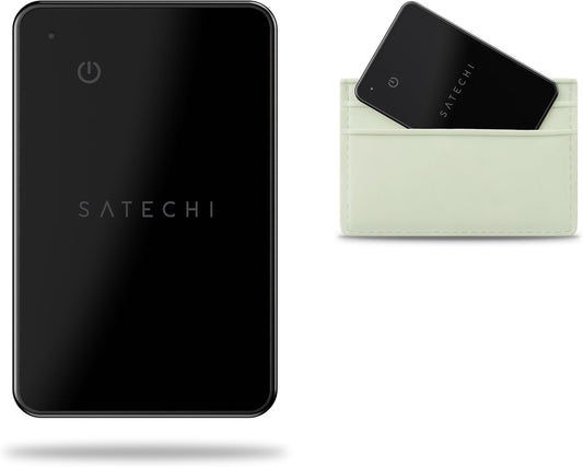 Satechi FindAll Wallet Card with Find My, Wallet Tracker Card with Left Behind Notification, Sound Alert and Wireless Charging, Works with iPhone, iPad, Mac – Black