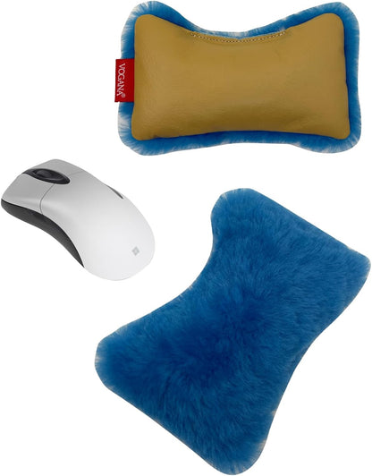 Vogana 1 Piece Mouse Soft Wrist Rest| Made from Suede and Mouse Support 100% Wool fillingr| for Computer, Laptop, PC Gaming Grey