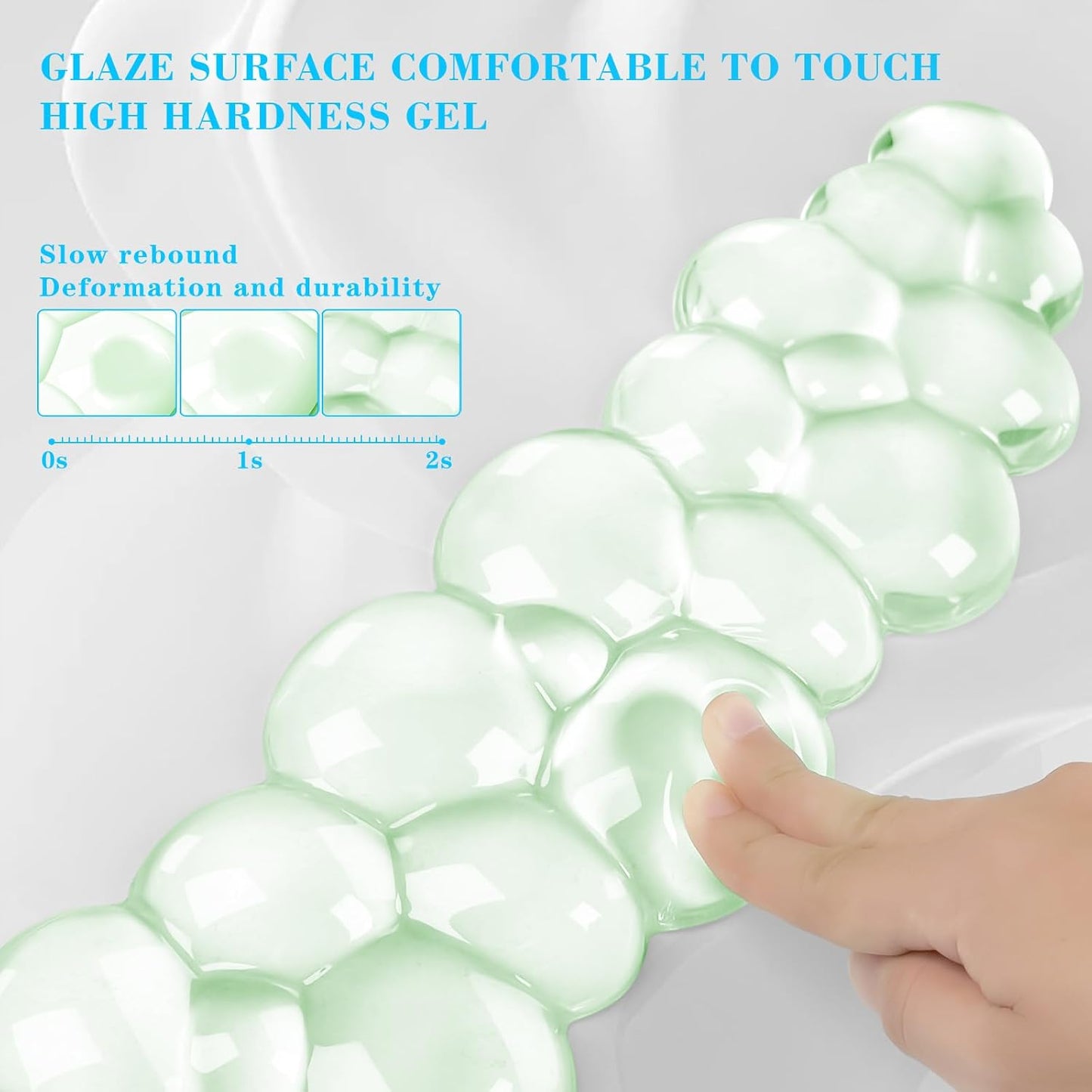Gel Cloud Keyboard and Mouse Wrist Rest, Cute Wrist Support and Arm Support Keyboard Rest for Keyboard and Mouse Typing Pain Relief，Suitable for Office/Computer/Laptop/Gaming（White）