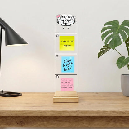 Monitor Memo Board Computer Monitor Memo Board Sticky Note Organizer Hold On Partner Im Overstimulated Sign Acrylic Desk Accessories Removable Wooden Base Set Sticky Notes 100 Sheets 11.8×3.1 inches