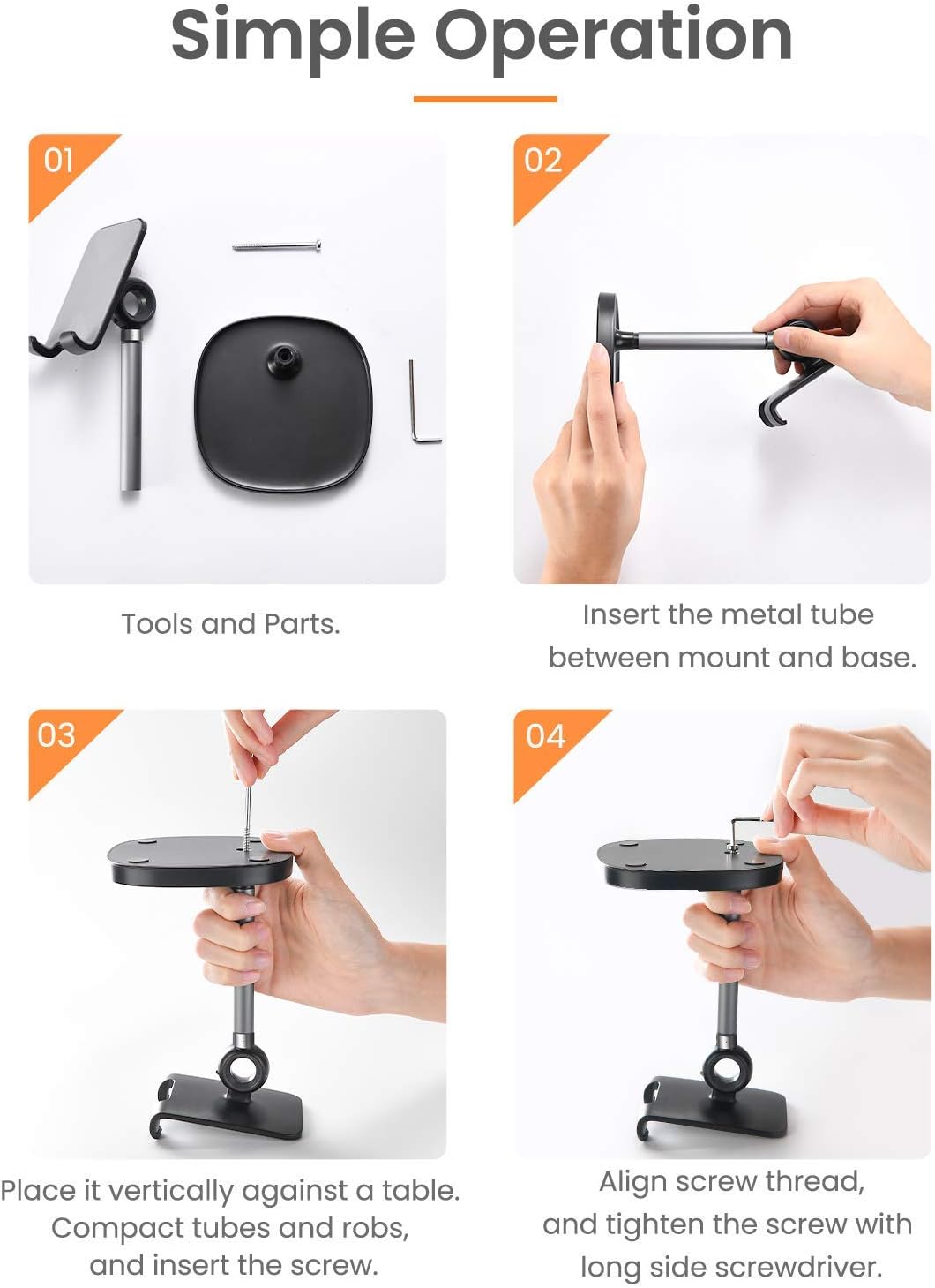 LISEN Cell Phone Stand Phone Holder for Desk Office Decor, Office Desk Accessories Women PC Gaming Essentials iPhone Stand Gadgets Men Gift for Father Fit OtterBox Case Switch iPad Air Tablet 4-10 in