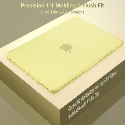 MOSISO Compatible with MacBook Neo Case 13 inch 2026 Release Model A3404 with A18 Pro Chip, 4 in 1 Kit Precision Fit Crack & Scratch Resistant Protective Hard Shell Case Cover, Crystal Clear