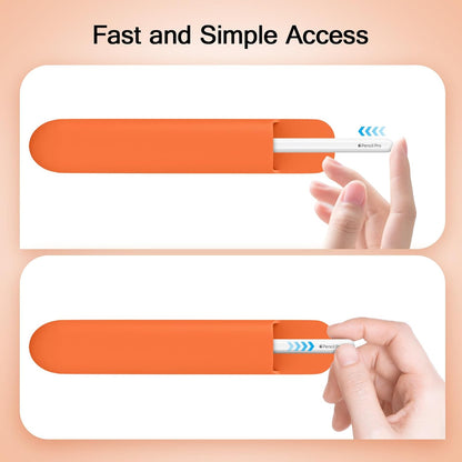 MoKo Pencil Case Holder, Adhesive Silicone Pencil Protected Sleeve Compatible with Apple Pencil Pro/ (USB-C)/ 1st/ 2nd Generation, Similarly Sized Styluses Accessories, Black