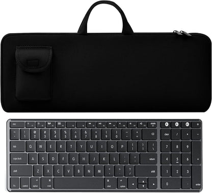 Keyboard Sleeve Travel Case for Logitech MK250 Wireless Keyboard Mouse Combo,Rugged Neoprene Construction Zipper Mouse Storage and Cable Storage Pouch(Black)