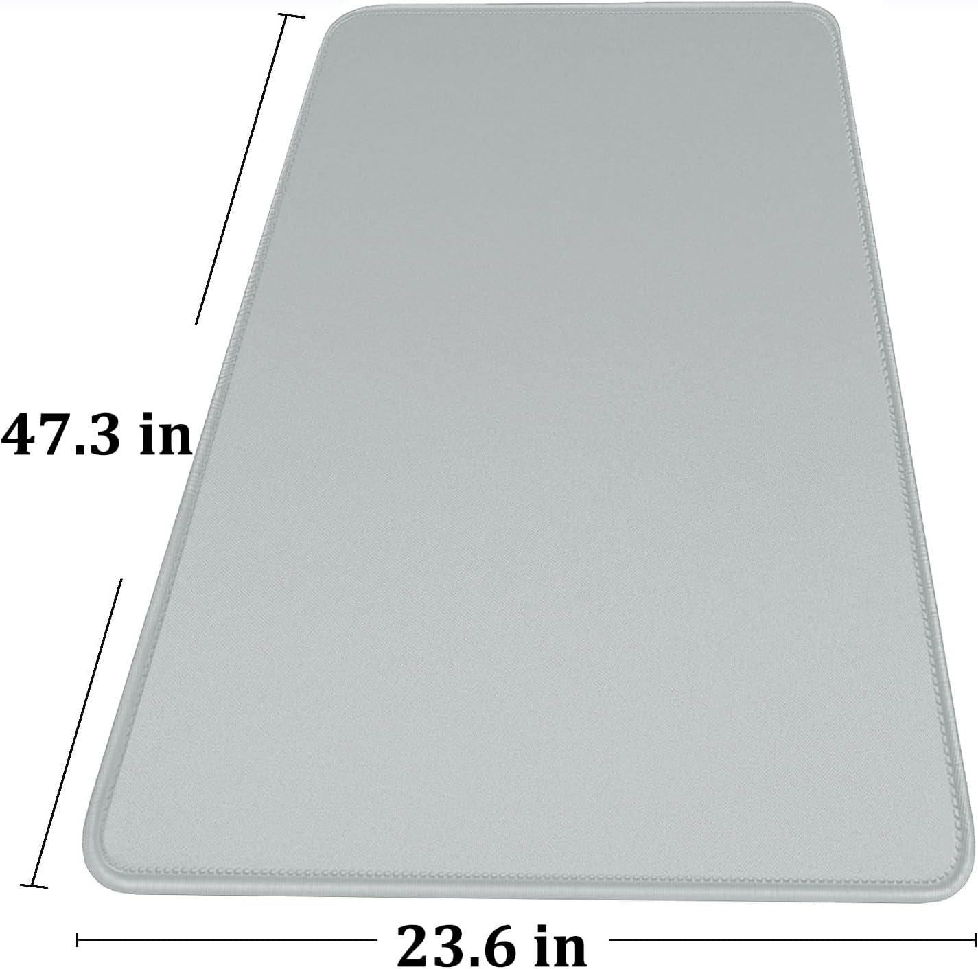 Large Extended Gaming Mouse Pad with Stitched Edges, (31.5X15.7In) Durable Non-Slip Natural Rubber Base, Waterproof Computer Keyboard Pad Mat for Esports Pros/Gamer/Desktop/Office/Home-Black