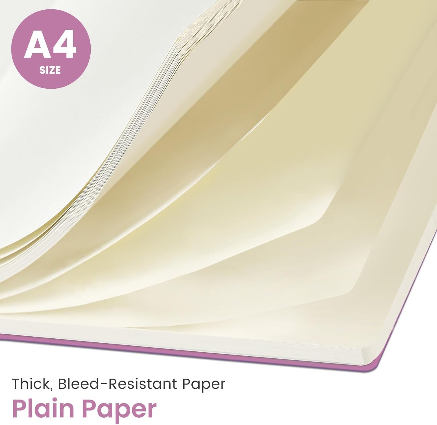 Taja Spiral Lined Notebook, 8.5"x11" Notebooks for Work, Large A4 Journal for Women & Men, College Ruled Journaling Notebook for Writing, Plastic Cover Spiral Journal, Purple