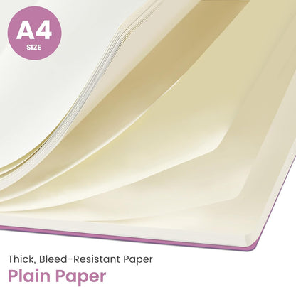 Taja Spiral Lined Notebook, 8.5"x11" Notebooks for Work, Large A4 Journal for Women & Men, College Ruled Journaling Notebook for Writing, Plastic Cover Spiral Journal, Purple