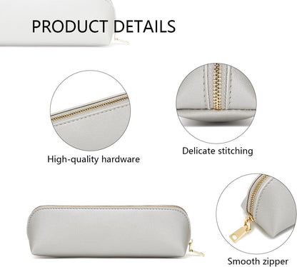 Canvas Pencil Case Cotton Canvas and Simple Multifunctional Pencil Bag Zipper Portable Storage (Black)
