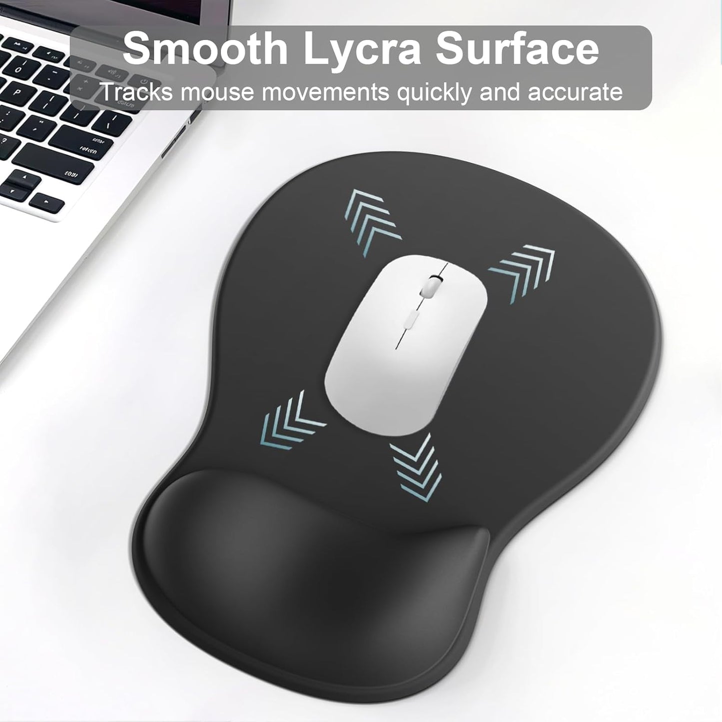 Ergonomic Mouse Pad with Wrist Rest and Keyboard Wrist Rest, Gel Mousepad and Wrist Rest for Computer Keyboard, Pain Relief, Non-Slip PU Base, Mouse Pad with Wrist Support for Gaming, Office, Brown