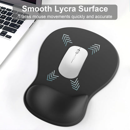 Ergonomic Mouse Pad with Wrist Rest and Keyboard Wrist Rest, Gel Mousepad and Wrist Rest for Computer Keyboard, Pain Relief, Non-Slip PU Base, Mouse Pad with Wrist Support for Gaming, Office, Brown