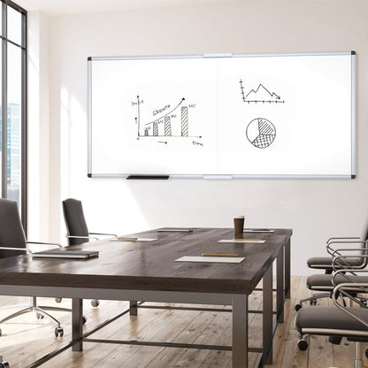 VIZ-PRO Magnetic Dry Erase Board, 24 X 18 Inches, Silver Aluminium Frame