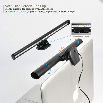 Monitor Light, Screen Light Bar Computer e-Reading LED Task Lamp, 3 Color Modes LightBar, 10 Brightness, USB Powered Monitor Lamp