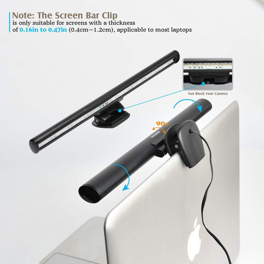 Monitor Light, Screen Light Bar Computer e-Reading LED Task Lamp, 3 Color Modes LightBar, 10 Brightness, USB Powered Monitor Lamp