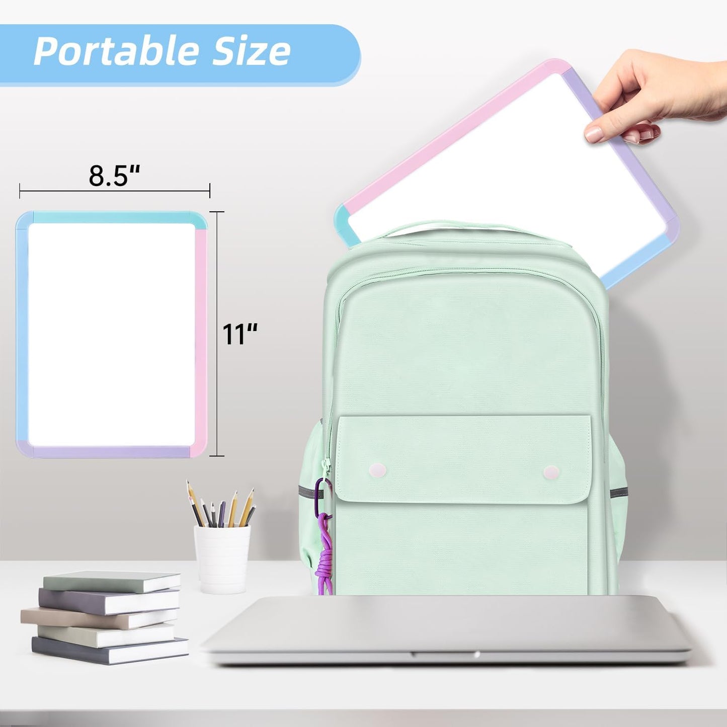 VUSIGN Small Dry Erase Whiteboard, 8.5 x 11 Inches White Board for Kids, Students, Fridge, Locker, Mini Dry Erase Board