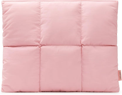 Comfyable Puffy Laptop Sleeve 13 Inch 14 Inch, Quilted Puffer Laptop Carrying Case for Women, Pillow Case Compatible with MacBook Air/Pro M5 M4 M3 M2 Pro/Max 2026, 13" MacBook Neo A18, Rice | Puffy