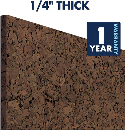 Quartet Cork Tiles, Bulletin Board Cork Panels 12" x 12" x 3/16", Natural, 4 Pack (102)