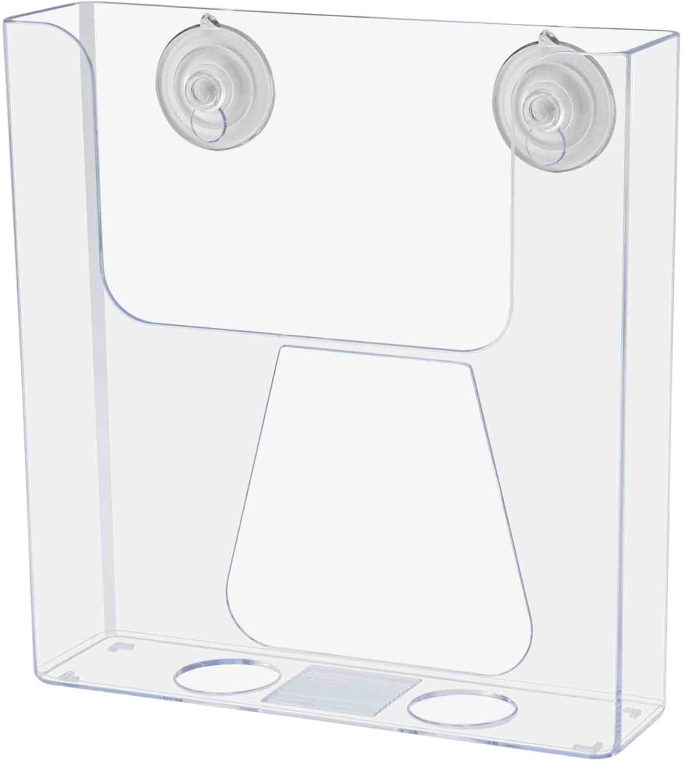 Marketing Holders 6 Pack Suction Cup Brochure Holder Holds 6 Inch Wide Literature Window or Glass Wall Mount Display Indoor Graphic Images Amenity Flyers or Reference Sheet Racks