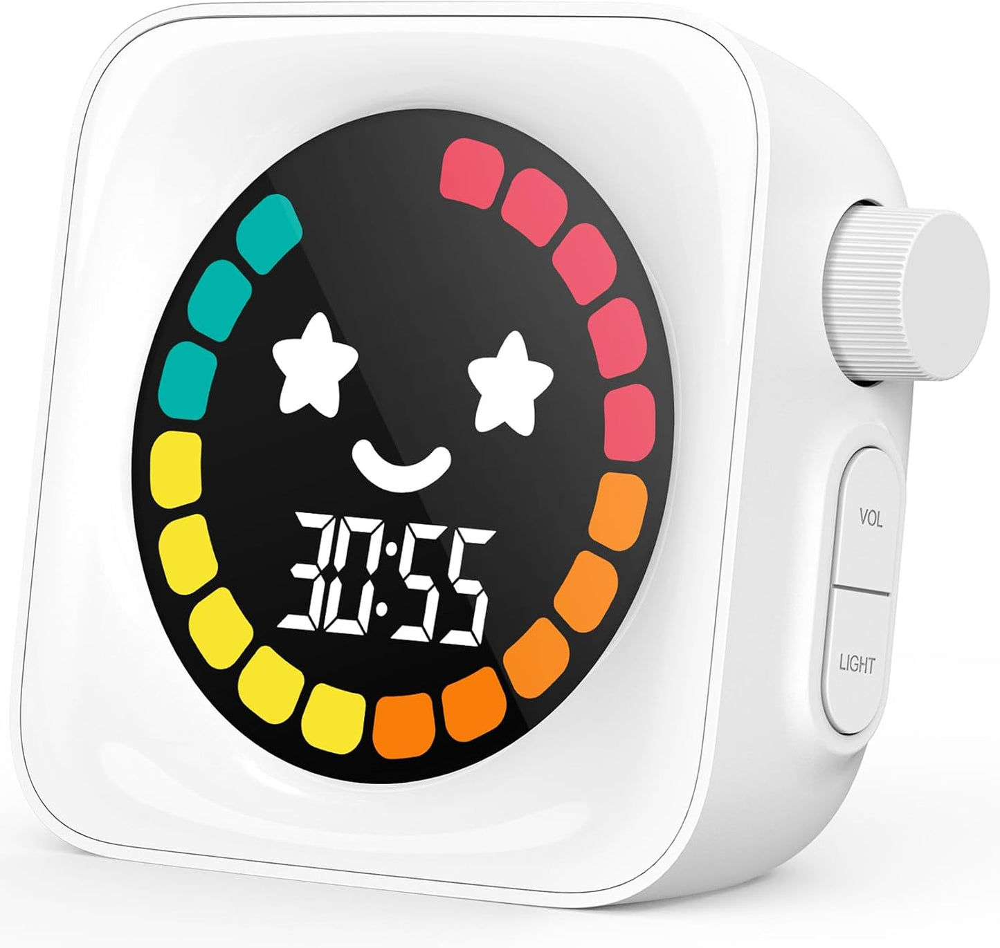 HAUKINIX 99-Minute Visual Timer with Pomodoro Timer Productivity Focus Timer Countdown Stopwatch Desk ADHD for Study, Work, Student, Procrastination, Loud Alarm/Mute/Vibration, 2 Brightness Levels