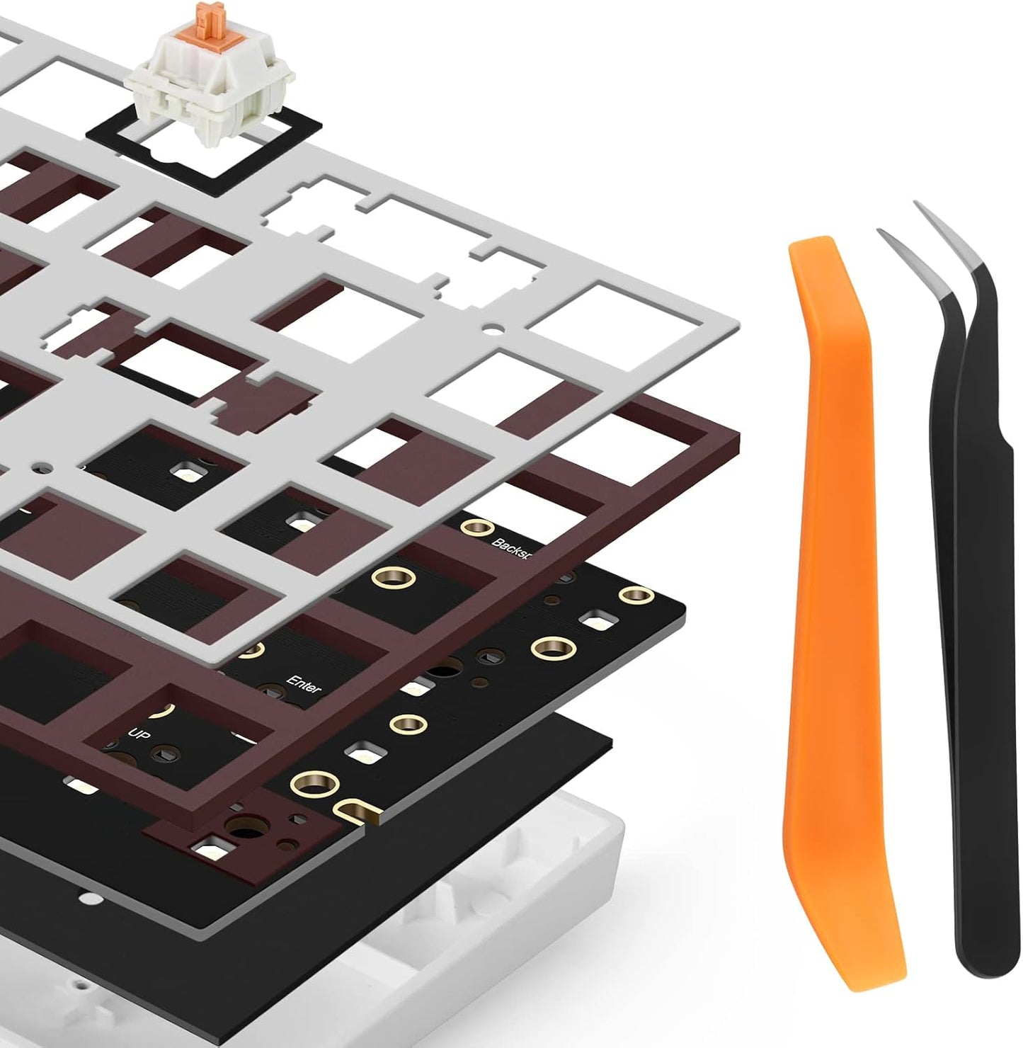 Poron Keyboard PCB Foam 84 Layout, Poron Switch Pads 120Pcs and Keyboard Sound Dampeners