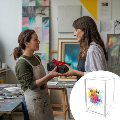 Unique Gifts for Artists Women Men The Earth Without Art Is Just EH Acrylic Pen Holder Christmas Valentines Birthday Gifts for Artists Art Lovers Painters Teachers Friends Paint Brush Holder