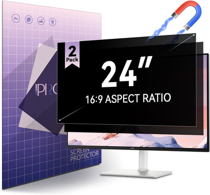 IPROKKO Laptop Privacy Screen 14 Inch 16:9 Aspect, Compatible with HP, Dell, Acer, Asus, Samsung, Lenovo Yoga & More, Removable Anti Blue Light Glare Spy Computer Monitor Filter Security Shield