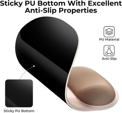 EooCoo Ergonomic Mouse Pad with Gel Wrist Rest Support, Middle Concave Design for Natural Wrist Alignment, Non-Slip Base Mousepad for Laptop, Computer, Office Desk Accessories, Carpal Tunnel Syndrome