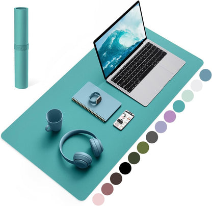YSAGi Non-Slip Leather Desk Pad, Waterproof Laptop Computer Desk Keyboard Mat, Table Protector Blotter Mat, Large Mouse Pad for Office/Work/Home/Decor(Black, 31.5" x 15.7")