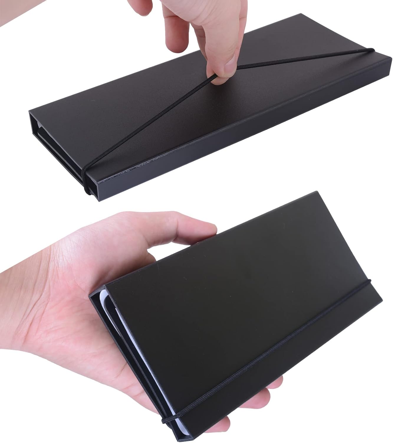 2Pack Foldable Nurse Clipboard - Black Plastic Medical Clipboard with Pocket Size & 6 Medical Cheat Sheets