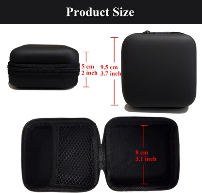 Charger Case,Mini Cable Organizer Cases,Pouch Case Bag,Small Charger Organizer,Waterproof Travel Storage Carrying Bag for USB Drives,Power Adapter,Earphones,Cords etc,Square,Black
