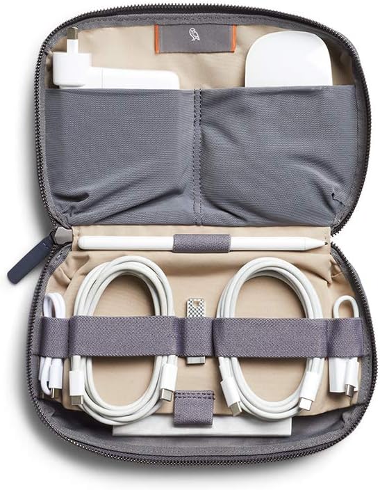 Bellroy Tech Kit (Tech Accessories Organizer Pouch, Zipper Closure Design, Stores Power Bank, Phone Charger, Cables & More, Internal)