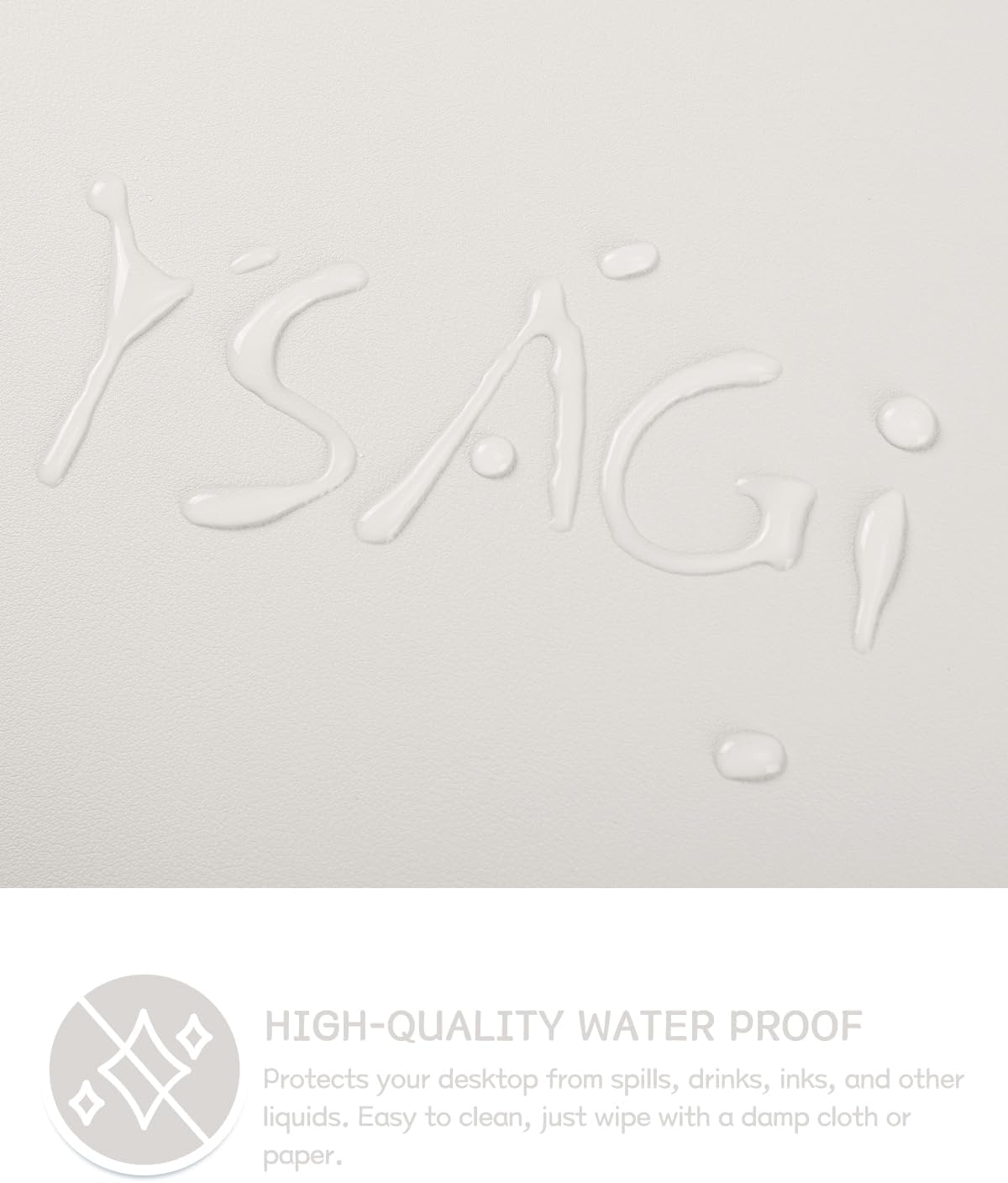 YSAGi Non-Slip Leather Desk Pad, Waterproof Laptop Computer Desk Keyboard Mat, Table Protector Blotter Mat, Large Mouse Pad for Office/Work/Home/Decor(Black, 31.5" x 15.7")