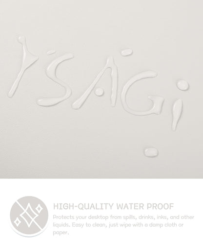 YSAGi Non-Slip Leather Desk Pad, Waterproof Laptop Computer Desk Keyboard Mat, Table Protector Blotter Mat, Large Mouse Pad for Office/Work/Home/Decor(Black, 31.5" x 15.7")
