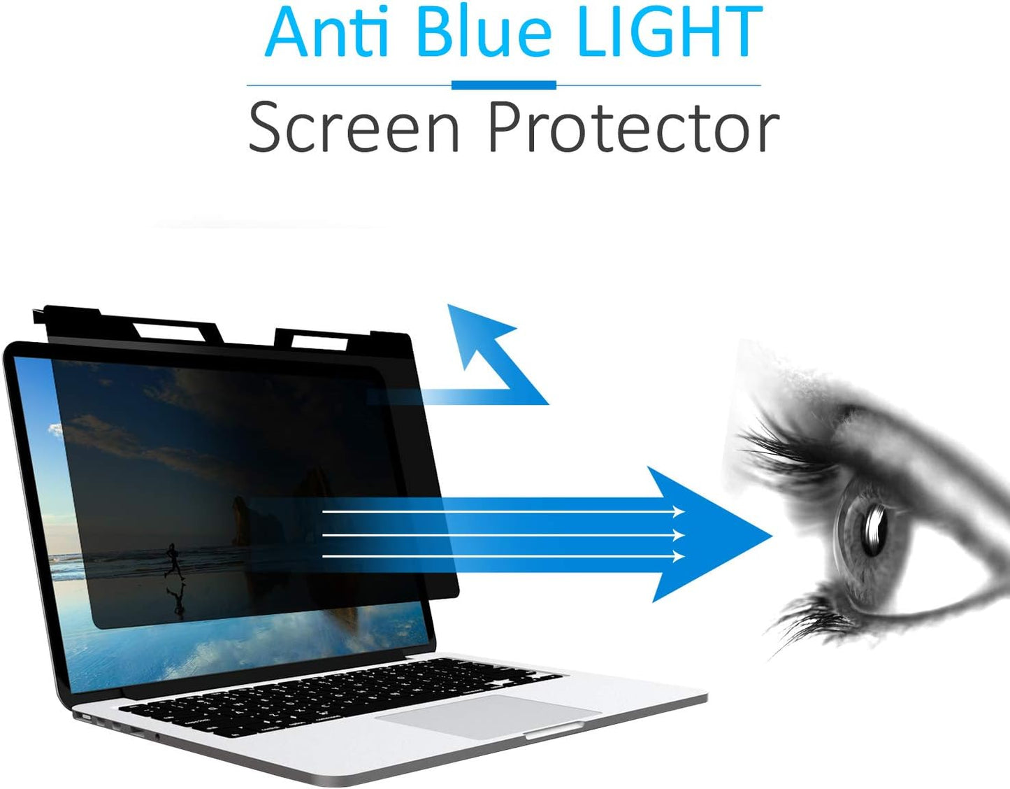 Hanging 15.6 Inch Laptop Privacy Screen Blue Light Screen Protector Anti Glare Anti-Scratch Laptop Privacy Screen Shield 15.6 Inch 16:9 Aspect Ratio