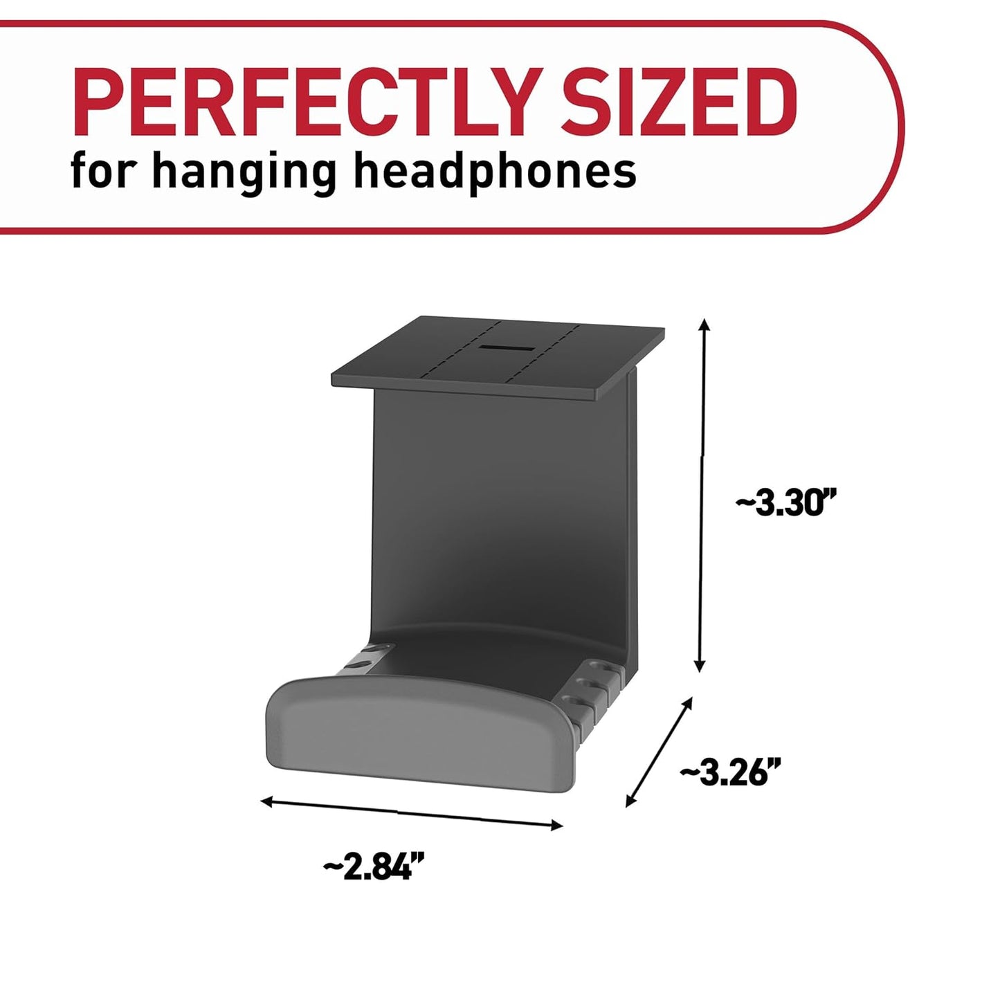 Command Headphone Hanger, 1 Holder and 4 Strips, Holds a 2.7" Wide Band, White, Great for Damage-Free Electronics Organization for Wired or Wireless Headphones