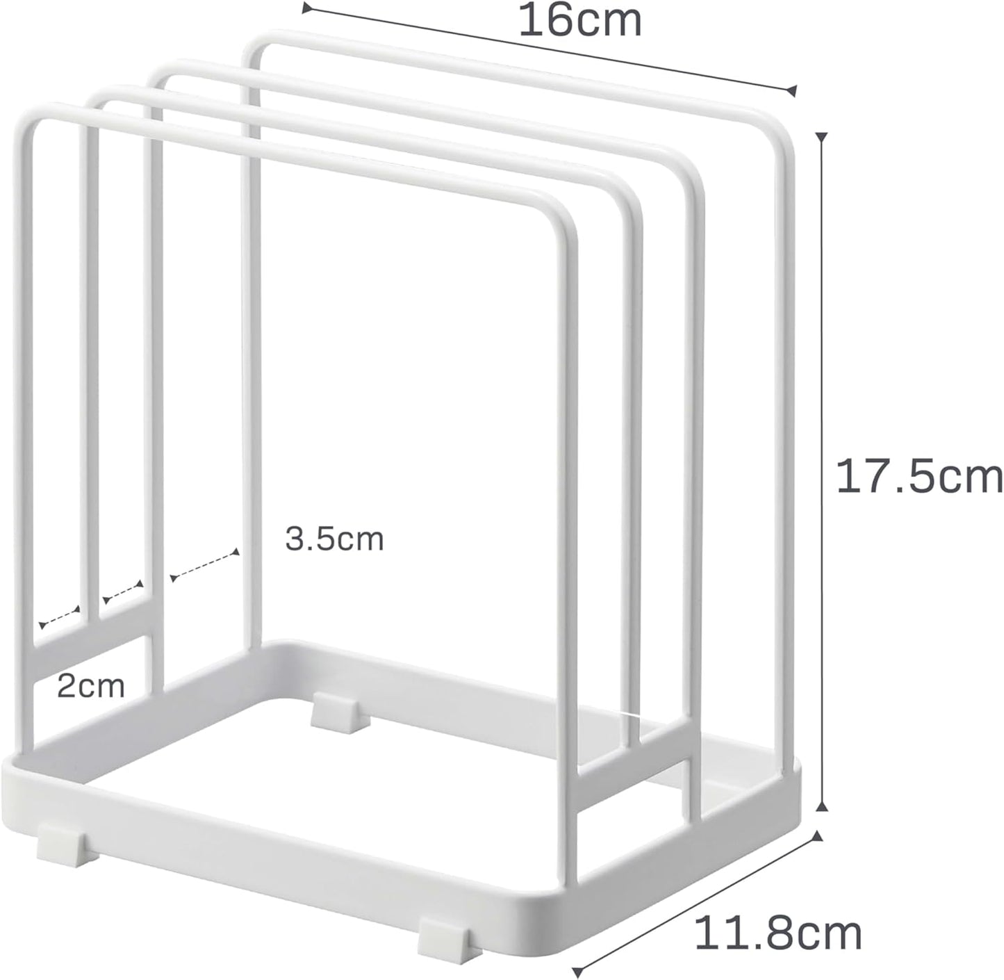 Yamazaki Home Tower Cutting Board Holder Storage Stand For Round And Rectangular Chopping Boards - Steel