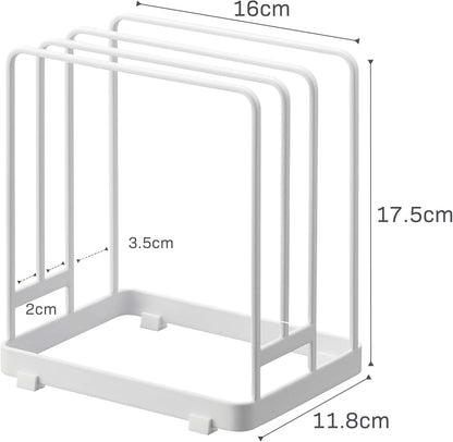 Yamazaki Home Tower Cutting Board Holder Storage Stand For Round And Rectangular Chopping Boards - Steel