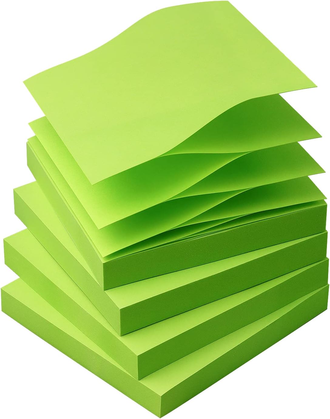 Osboo Sticky Notes 3x3 Pop Up Self-Stick Notes Pads with 6 Bright Colors, Easy to Post for Office, School, Home, 6 Pads/Pack, 100 Sheets/Pad(Pop Up)