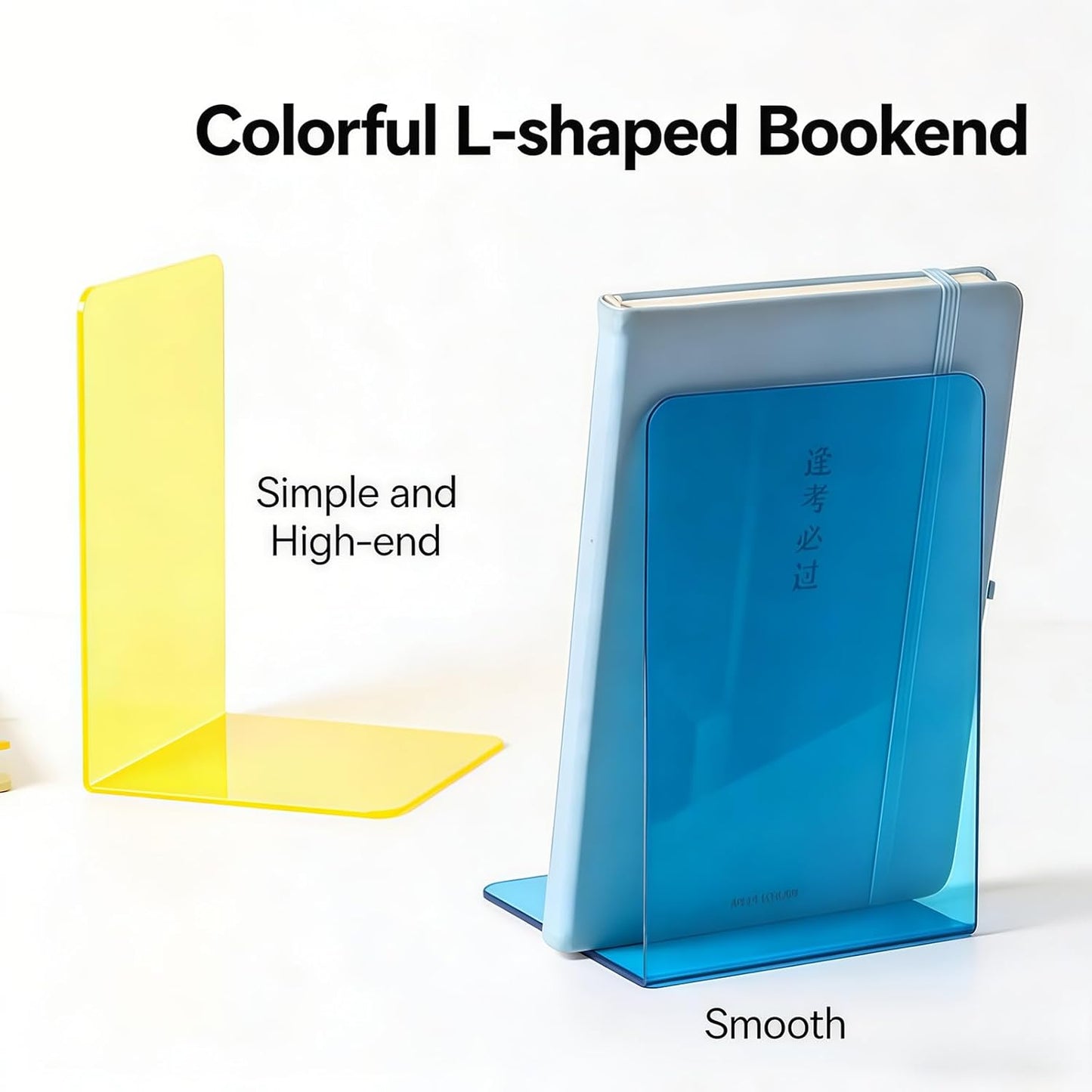 Book Stand for Display, Clear Bookends for Bookshelves, Decorative Book Holder for Music Sheets and Magazines