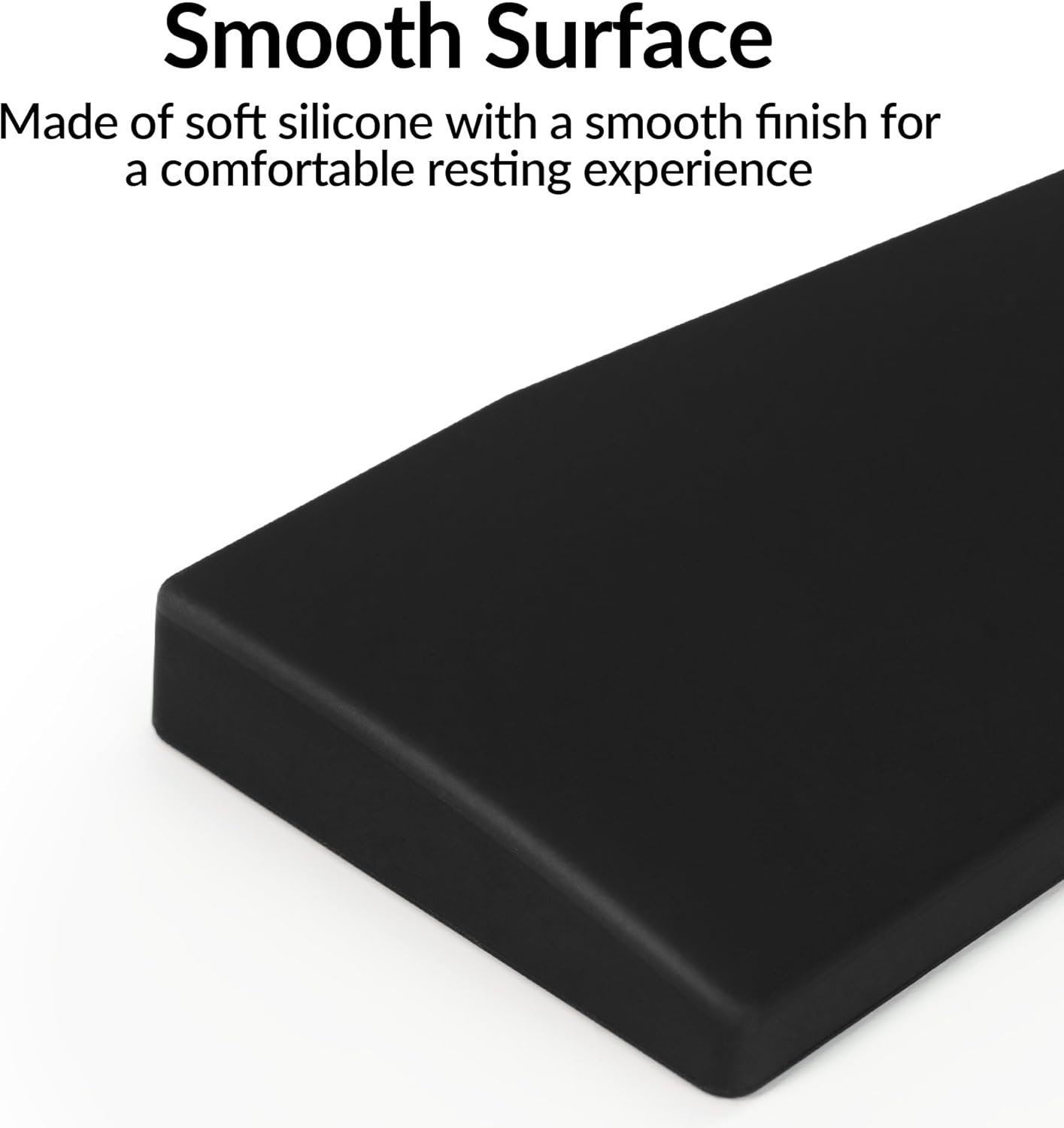 Silicone Wrist Rest for Keychron K10 Pro / K10 Max/ K10 HE / Q6 / Q6 Pro / Q6 Max / Q6 HE / V6 / V6 Max, 17.6" Non-Slip Palm Rest, 100% Full-Sized Mechanical Keyboards Support with Typing Pain Relief