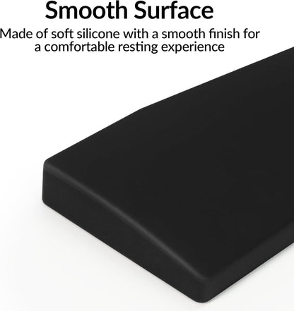 Silicone Wrist Rest for Keychron K10 Pro / K10 Max/ K10 HE / Q6 / Q6 Pro / Q6 Max / Q6 HE / V6 / V6 Max, 17.6" Non-Slip Palm Rest, 100% Full-Sized Mechanical Keyboards Support with Typing Pain Relief