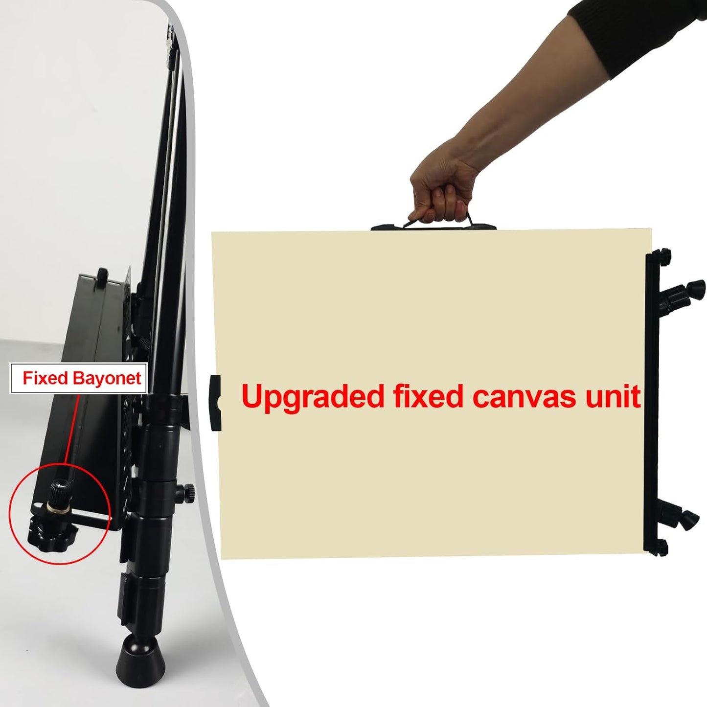 Art Easel for Painting and Display – Adjustable Floor 66 Inch Folding Metal Easel Stand for Sign - Table Top Canvas Stand - Portable Drawing Paint Heavy Duty for Artists Adults Holder or Teen