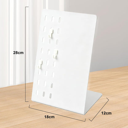 FLWAL Magnetic Bulletin Board, 13*9 Inch Magnetic Metal Desktop Memo Display Bard with Bracket, Suitable for Back to School Menu Table, Home Kitchen, School and Office Supplies (white, Large,2 Pack)
