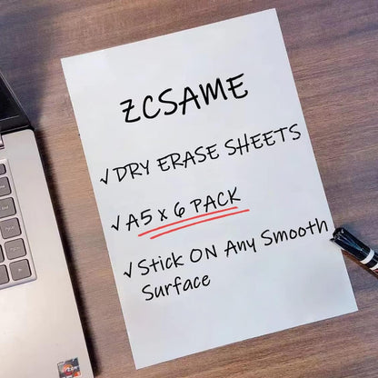 Dry Erase Board Sticker- Whiteboard Stickers-8.27''x11.69'' Removable Dry Erase Sheets- Fridge Dry Erase Paper for Wall/Desk/Refrigerator/Door/Locker/Home/Office/Classroom (White-2Pcs)