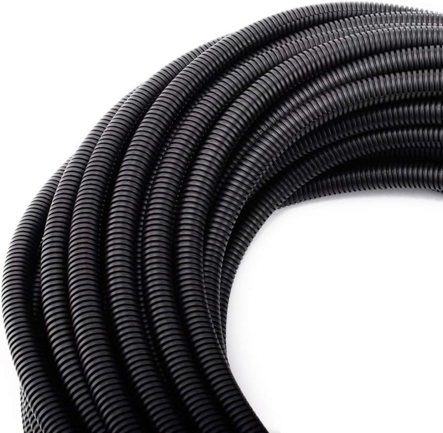 ZhiYo 100 FT 1/4” Wire Loom Split Tubing Auto Wire Conduit Flexible Cover
