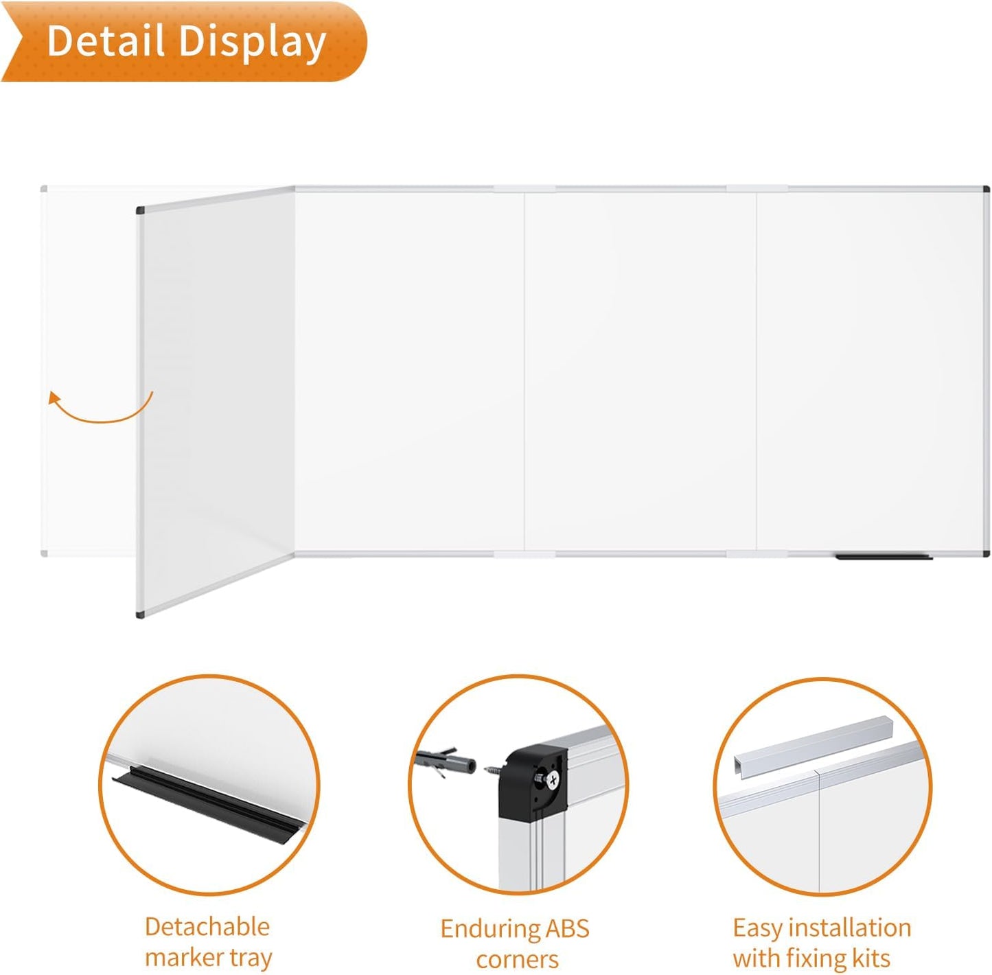 VIZ-PRO Magnetic Dry Erase Board, 24 X 18 Inches, Silver Aluminium Frame