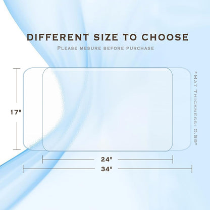 Clear Desk Mat, Clear Desk Pad 24 x 17 in, Desk Protector Mat for Writing & Working, Table Protector Anti-Water & Heat Resistant, for Home & Office, RBDM02T