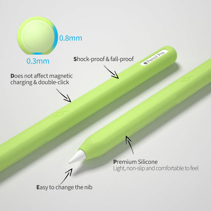 Ultra Thin Protective Pencil Cover for Apple Pencil Pro &Apple Pencil 2nd Gen Silicone Case Sleeve Compatible with Apple Pencil Pro (Pink)