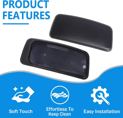 Arm Pads Caps Replacement, Chair Armrest Pads Compatible with Haworth Zody Office Chair 1 Pair (Black)