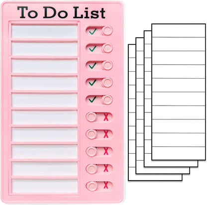 Chore Chart To Do List Adhd Tools for Kids and Adults Sliding Morning Routine Chart for Kids Detachable RV Checklist Board Reusable My Chores Checklist Task Board